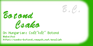botond csako business card